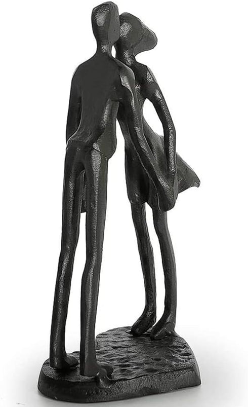 Iron Anniversary Couple Sculpture - Romantic Heart Statue for Home Decor, Gifts for Wife, Wedding Anniversary, Engagement, Marriage, Bithday, Vale...