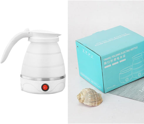 Travel Collapsible Electric Kettle, Silicone Collapsible Heating Water Boiler, Portable Tea Kettle for Coffee Fast Water Boiling Pot with Separabl...
