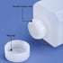 4oz/2 Pcs Plastic Lab Chemical Reagent Bottles, Square Sample Storage Container, Chemical Container Bottle with Inner Ring Cover, Narrow Mouth Sam...