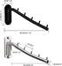 2 Pcs Folding Wall Mounted Clothes Suit Hangers Rack with Swing Arm Stainless Steel Heavy Duty Coat Hook for Bathroom, Bedroom, Laundry Room - Sil...