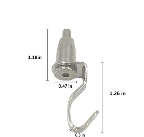 20 Pcs Adjustable Metal Art Gallery Display Hanger Hooks, Professional Wire Rope Rail Picture Hanging Hooks, Hanger System Accessories for 1mm-2mm...