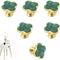 6 Pcs Clover Cabinets Knobs Dressering Pulls Cupboard Knobs Jewelry Box Pulls Drawer Wardrobe Wine Cabinet Handle Furniture Single Hole Door Handl...
