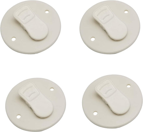 YICBOR 4pcs Shower Curtain Clips - ABS Material - Windproof Splash Guard - Self Adhesive - Easy Installation...