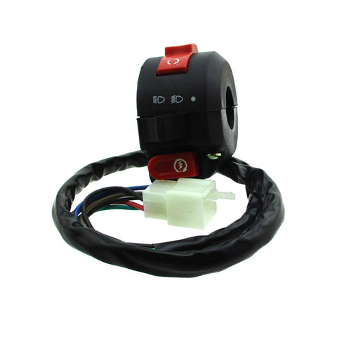 TC-Motor 7-pin Male Kill Starter Light Switch Assembly Without The Choke Lever Fits 7/8" Handlebar for Sunl Roketa Coolster 50cc 70cc 110cc 125cc ...