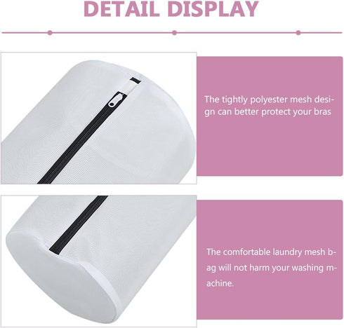 Cabilock Laundry Sack 3pcs Laundry Bag Cylindrical Washing Bag Bra Bags for Laundry Garment Bag for Washing Machine Lingerie Wash Bag Mesh Wash Ba...