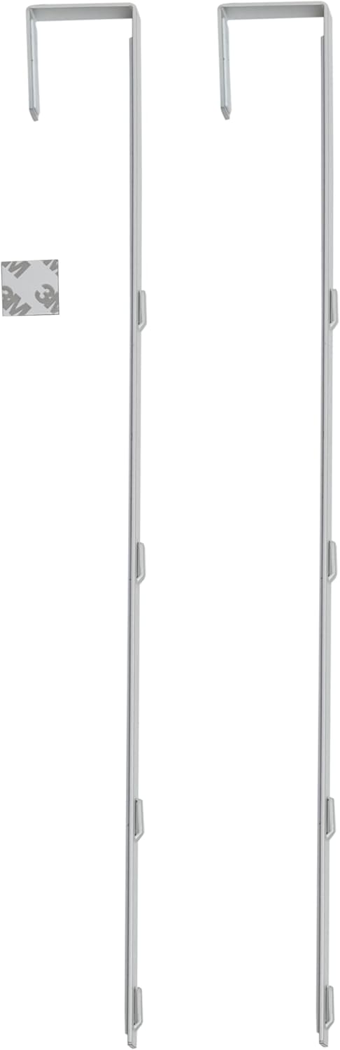Over-The-Door Mirror Hanger | Adjustable 14.5-inch Door Mirror Hanger Set w Protective Lining | Over the Door Mirror Hooks Perfect Height & Fit- 2...