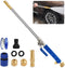 2-in-1 High Pressure Power Washer Wand and Watering Sprayer Tool with 3 Hose Nozzles - Hydro Jet Nozzle for Garden Hose, Car Washing, and Versatil...