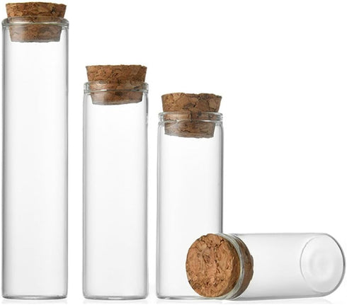 12Pcs 15ML 0.5OZ Mini Glass Bottles Small Tubes Jars Test Tube with Cork Stopper Wish Bottles Message Bottles Tiny Glass Vials Jars for DIY Craft ...