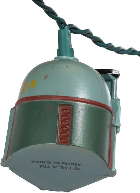 STAR WARS Kurt Adler 10-Light Boba Fett Helmet Light Set...