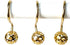 Chictie Gold Shower Curtain Hooks Rings,Set of 12 Brass Decorative Bling Metal Rustproof Shower Hangers Rings for Bathroom Curtains Rods Hollow Ba...