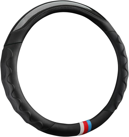 LoyaForba 15 Inch Car Steering Wheel Cover, Elastic Stretch Breathable Anti-Slip Comfortable Grip Auto Steering Wheel Protector for Men Women, Veh...