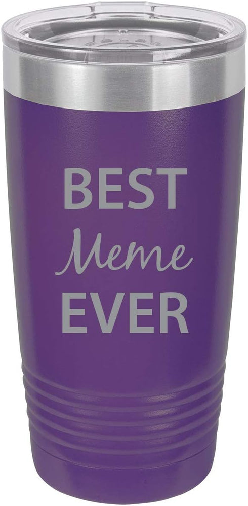 Best Meme Ever Stainless Steel Engraved Insulated Tumbler 20 Oz Travel Coffee Mug, Purple...