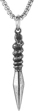 HZMAN Gothic Jewelry Men's Stainless Steel Animal Snake Pendant Chain Necklace...