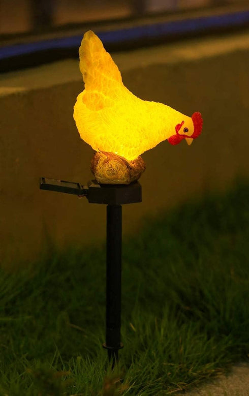 Solar Chicken Lights Chicken Statue Decorative Outdoor Chicken Solar Light Garden Decor for Outdoor Patio Yard Art Decoration...