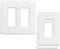 Screwless Outlet Covers Wall Plate, 4 Pcs Light Switch Cover Plate, Light Switch Covers Wall Plate, Decorative Wall Plate Cover, 2 Gang 1 Gang Wal...