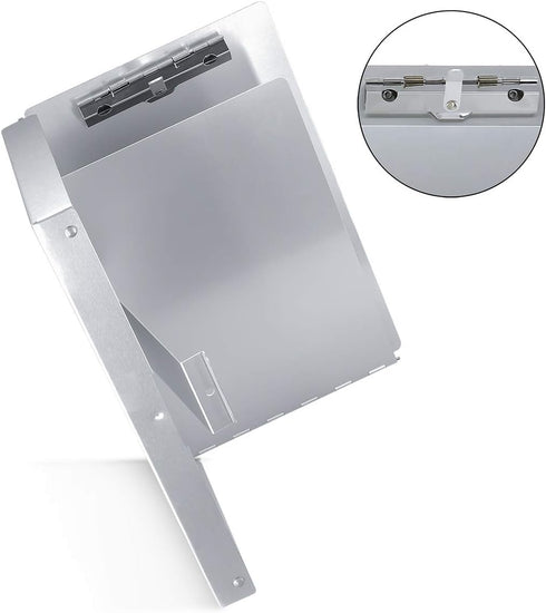 Small Aluminum Clipboard with Storage(Memo Size), Recycled Metal Snapak Form Holder Binder with Insided SerratedClip Posse Box, Perfect for Truck ...