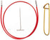 ChiaoGoo Twist Red Lace Cable Large 30-Inch (75cm) Fits US 9, 10, 10.5, 11, 13, 15 Interchangeable Knitting Needle Tips, Includes Tightening Key, ...