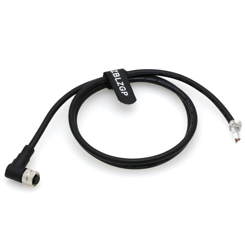 M12 A-Code Elbow 8 Pin Female Sensor Connector Shielded Cable to Flying Leads for Actuator Industrial Automation Profibus 1M/3.3FT...