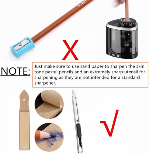 12PCS Skin Tone Pastel Pencils, 12 Set From Light to Dark, Perfect for Painting, Illustration, Tinting, Sketching, Portrait...