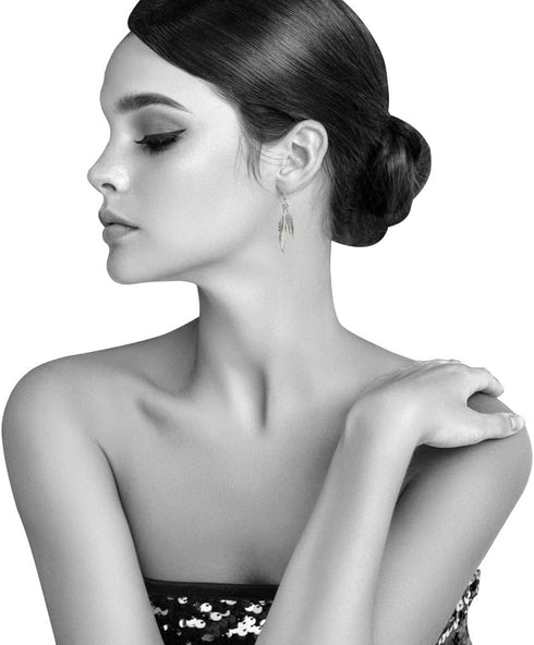 LES POULETTES JEWELS - Sterling Silver Earrings Two Feathers...