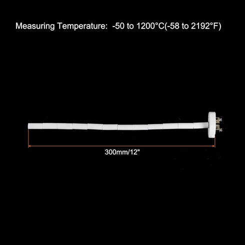 MECCANIXITY K Type Ceramic Kiln Furnace Probe Thermocouple Sensor for Muffle Furnace Oven, High Temperature -50 to 1300°C(-58 to 2372°F) 1.5x300mm...