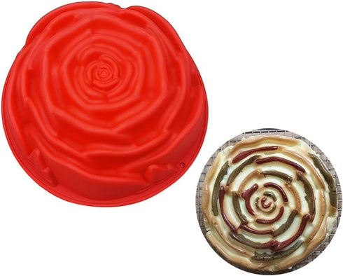 Cake Mould Silicone Silicone Mold Large Rose Mould Big Family Cake Used to Make Cakes Pizza Bread Baking Tools Bakeware Silicone Cake Baking Mold ...