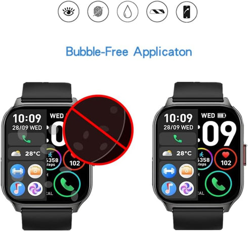 Screen Protector Compatible for SKG V7-2 Smart Watch, HD Full Coverage TPU Protective Film Compatible for SKG Smart Watch for Men Women 1.95"" Sma...