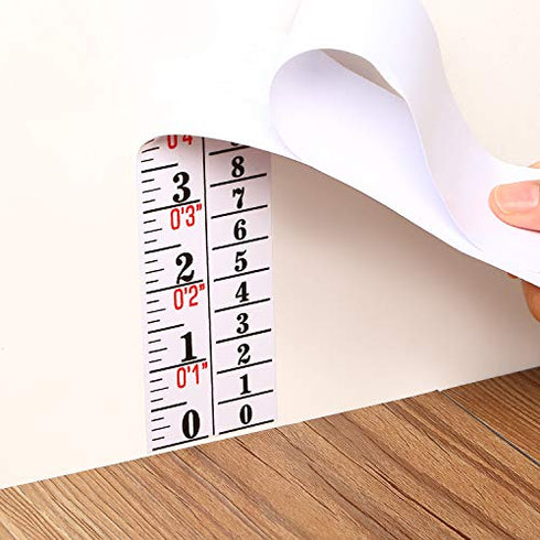 Tatuo Growth Chart Wall Labels Height Indicator Tape Ruler Growth Chart Decor Height Indicator Adhesive Ruler for Home Room Measuring(White)...