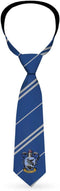 Buckle-Down Necktie Standard - RAVENCLAW Crest Stripe6 Blue Gray...