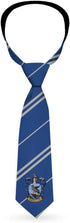 Buckle-Down Necktie Standard - RAVENCLAW Crest Stripe6 Blue Gray...