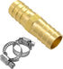 Hooshing 6PCS Hose Repair Kit 5/8 Inch Brass Garden Hose Mender Barb Connector with Stainless Clamps for Water Hose Extending Repairing...