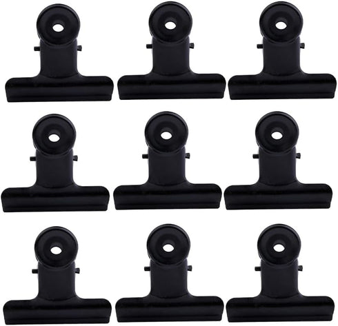 15pcs Mini Clips Note Clamps Folder Binder Hinge Clips Black Stainless Steel Paper Clips Hinge Paper Clips Binder Clips Black Binders Paper Clip C...