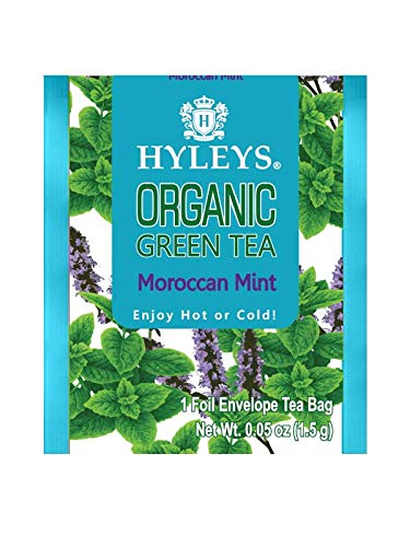 Hyleys Organic Green Tea Moroccan Mint Flavor - 25 Tea Bags...