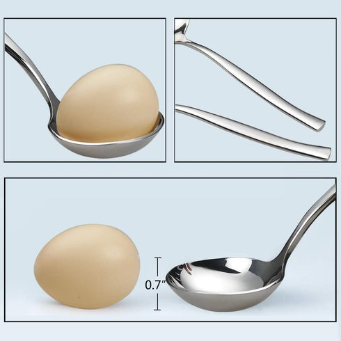 Idotry 2-Piece Stainless Steel Gravy Soup Spoon, Gravy Ladle Soup, Small Ladle...