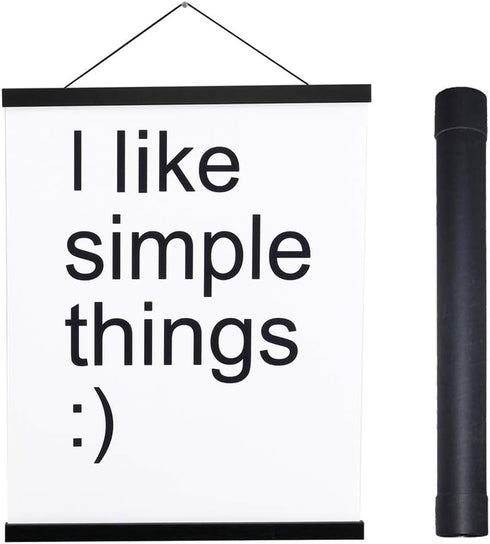 Artmag Magnetic Poster Hanger Frame, 24x36 24x32 24x18 Light Wood Wooden Magnet Canvas Artwork Print Poster Hangers Frames Hanging Kit (Black, 24"...