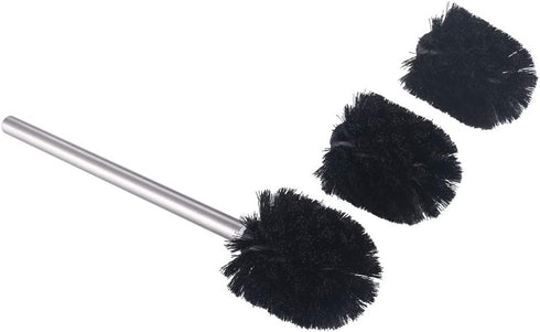 Angle Simple Toilet Brushes, Toilet Bowl Scrubber Brush Head 3 PCS with Cleaner Wand for Bathroom Restroom...