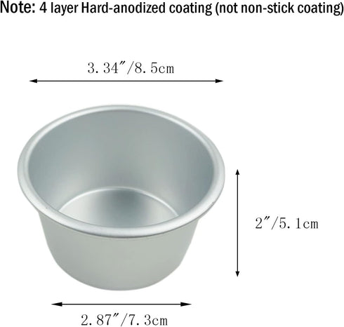 6 Packs Popover Pan? Large Individual Muffin Mold, Aluminium Pudding Cup, Chocolate Molten Mould, Raspberry Souffle Baking Maker, Brownie Tumbler ...