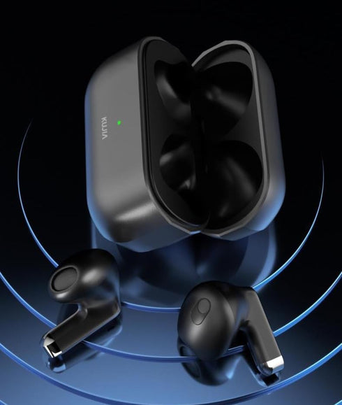 Black Bluetooth Headphones in-Ear Wireless Earphone Touch Control Headset Mini Metal Earbuds for Phone...