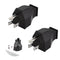 3 Prong NEMA 5-15P Power Adapter Replacement Plug, Straight Blade Connector for Extension Cord,3-Pin 15A 125V Male Rewirable Plug (Plug 2Pcs,Black...