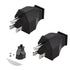 3 Prong NEMA 5-15P Power Adapter Replacement Plug, Straight Blade Connector for Extension Cord,3-Pin 15A 125V Male Rewirable Plug (Plug 2Pcs,Black...