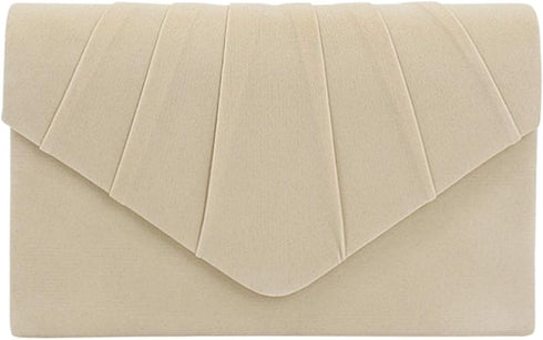 ZIUMUDY Elegant Velvet Envelope Pleated Clutch Bags Wedding Evening Shoulder Chain Handbags...