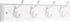Liberty Hardware 129847 18-Inch Coat and Hat Rail/Rack with 4 Heavy Duty Hooks, White and White...