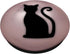 Phone Grip Cat Design Black On Rose Pink PopSockets PopGrip: Swappable Grip for Phones & Tablets PopSockets Adhesive PopGrip...
