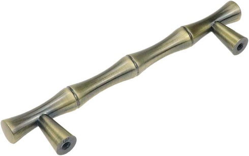 5PCS Drawer Handle 3.8-inch Hole Centers Bamboo Imitation Bronze Cabinet Pulls Furniture Hardware...