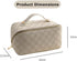 Large Capacity Travel Cosmetic Bag, Makeup Organizer Bag for Women, Portable Checkered Makeup Bags | PU Leather waterproof Skincare Bag with handl...