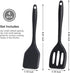 Silicone Small Serving Spatula Set of 4, Mini Silicone Spatula Turner for Kitchen Use, Small Silicone Spatulas for Egg, Steak, Pancake...