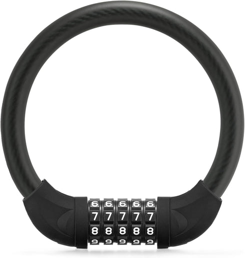 ROCKBROS Small Bike Lock, 5 Digit Bike Combination Lock, Anti-Theft Bike Cable Lock...