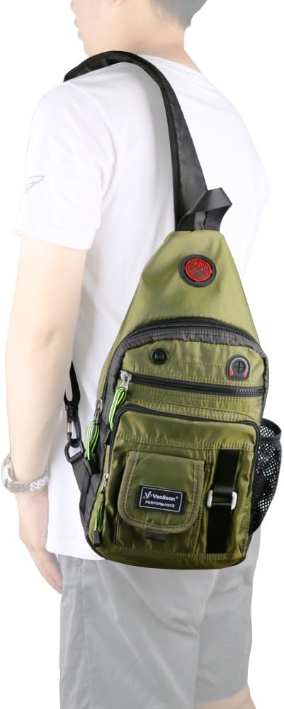 Crossbody Sling Bag Backpack for Men & Women Green...