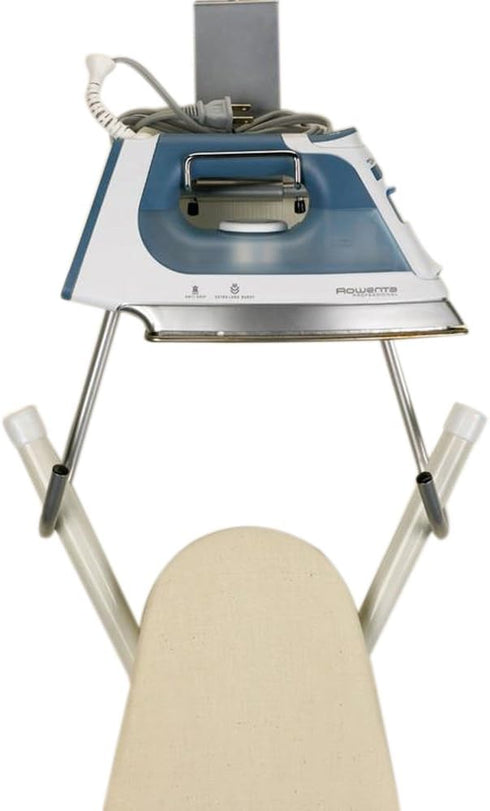Household Essentials Over-The-Door Ironing Board Holder, Silver...