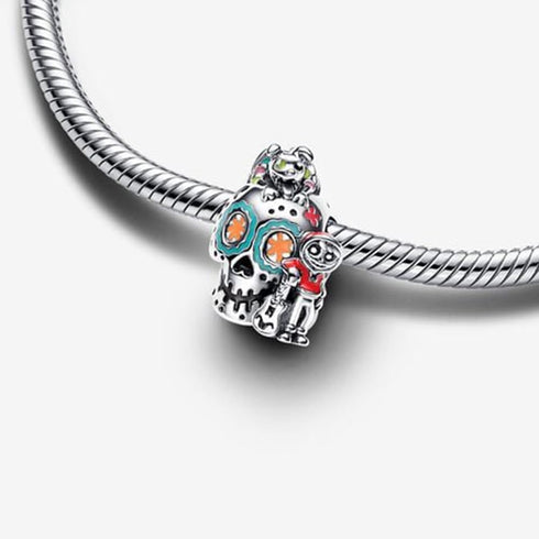 Pixar Coco Miguel & Dante Skull Glow-in-the-dark Charm Fit Women Bracelet Necklaces Fashion Gifts 925 Sterling Silver DIY Jewelry...